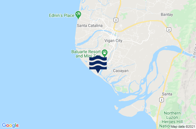 Fuerte, Philippinesの潮見表地図