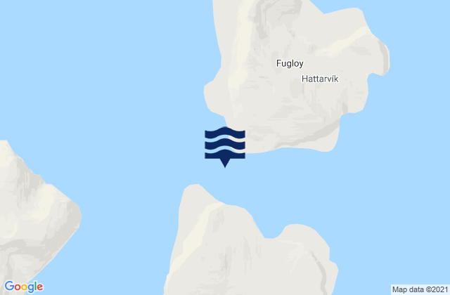 Fugloyarfjørður, Faroe Islandsの潮見表地図
