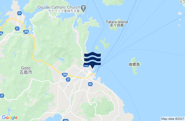 Fukuechō, Japanの潮見表地図