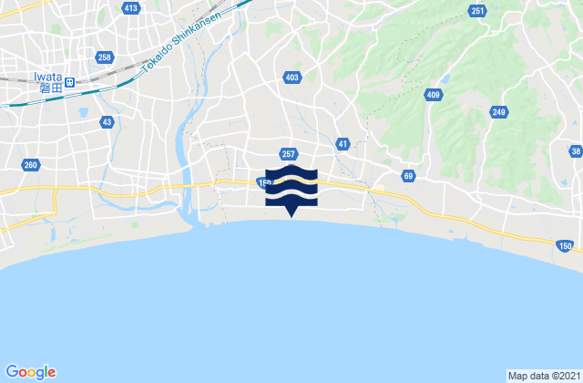 Fukuroi-shi, Japanの潮見表地図