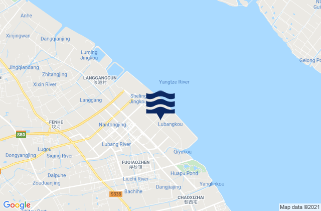 Fuqiao, Chinaの潮見表地図