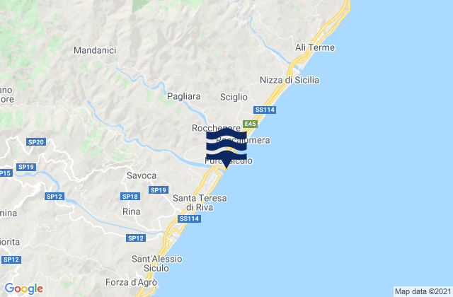 Furci Siculo, Italyの潮見表地図