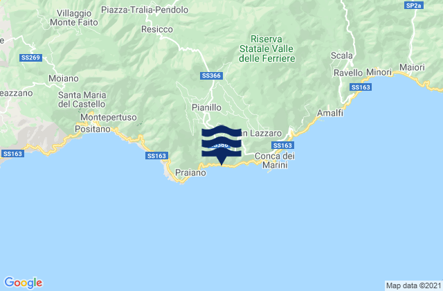 Furore, Italyの潮見表地図