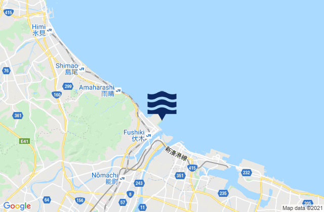 Fushiki Ko Toyama Wan, Japanの潮見表地図