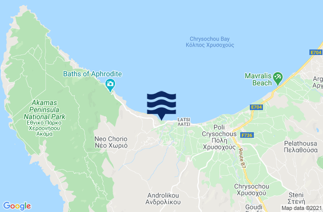 Fásli, Cyprusの潮見表地図