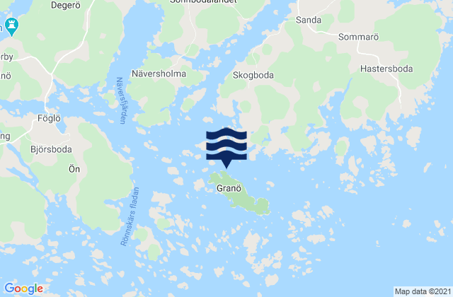 Föglö, Aland Islandsの潮見表地図
