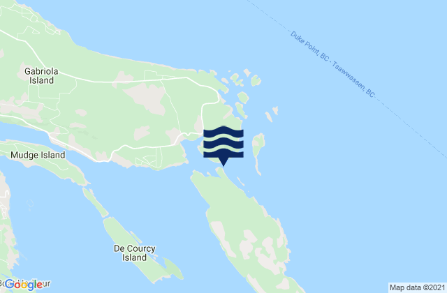 Gabriola Passage, Canadaの潮見表地図