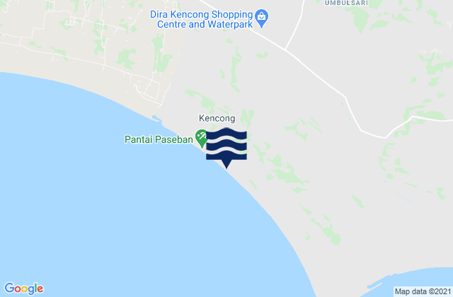 Gadingrejo, Indonesiaの潮見表地図