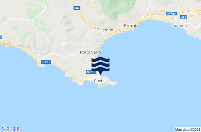 Gaeta, Italyの潮見表地図