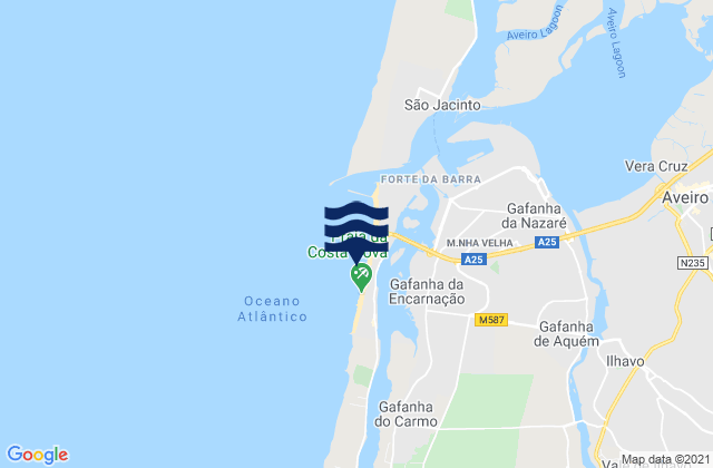 Gafanha da Encarnação, Portugalの潮見表地図
