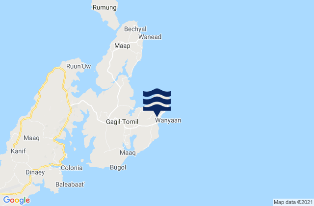 Gagil Municipality, Micronesiaの潮見表地図