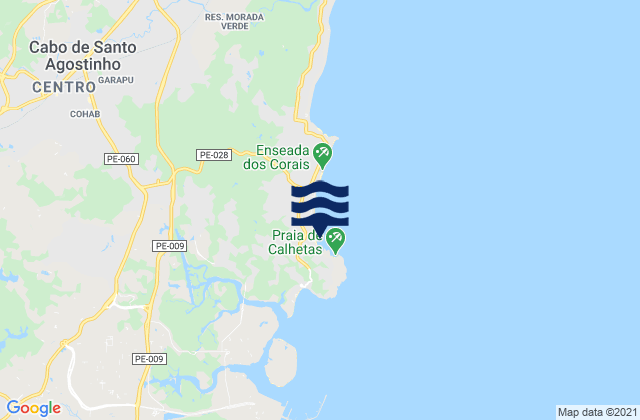 Gaibu, Brazilの潮見表地図