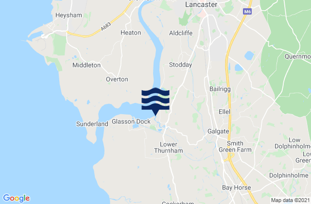 Galgate, United Kingdomの潮見表地図