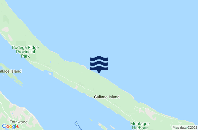 Galiano Island, Canadaの潮見表地図