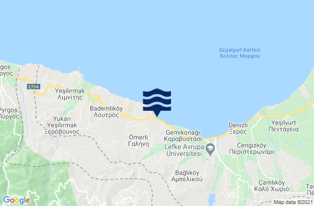 Galiní, Cyprusの潮見表地図
