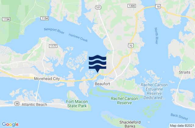Gallant Channel, United Statesの潮見表地図