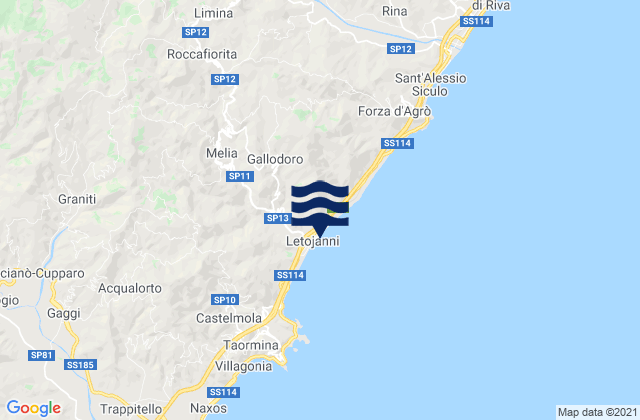 Gallodoro, Italyの潮見表地図