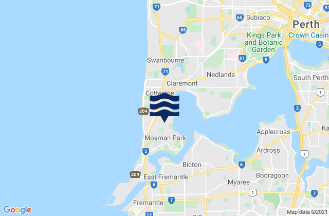 Gallows, Australiaの潮見表地図