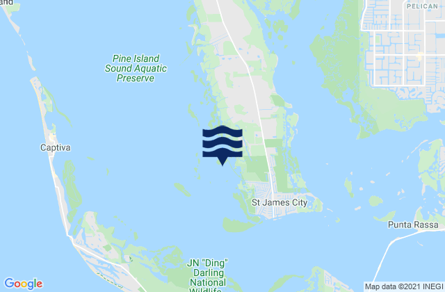 Galt Island Pine Island Sound, United Statesの潮見表地図