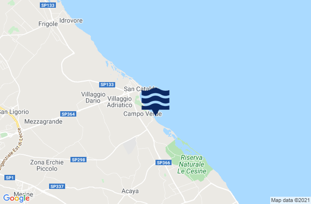 Galugnano, Italyの潮見表地図