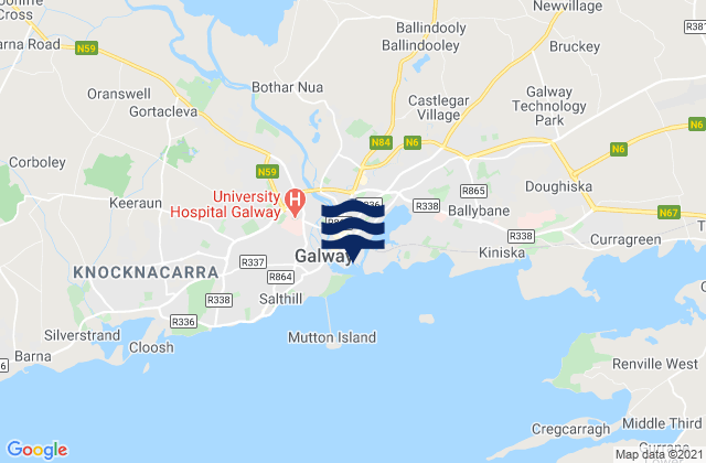 Galway Port, Irelandの潮見表地図