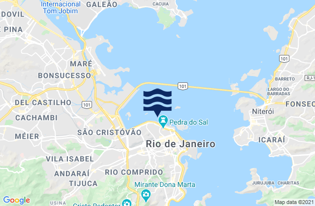 Gamboa, Brazilの潮見表地図