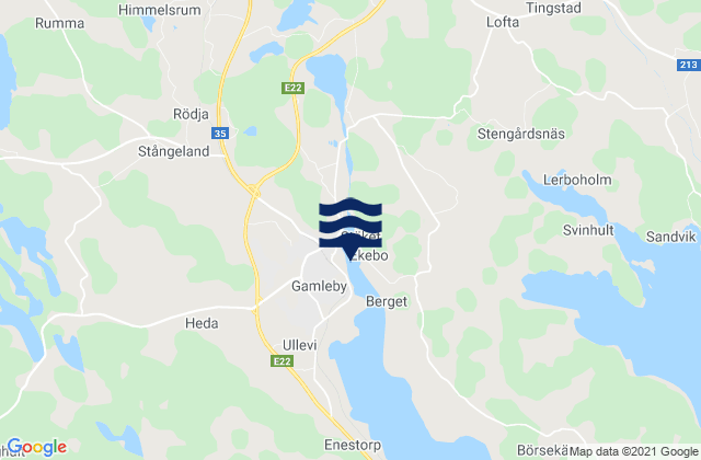 Gamleby, Swedenの潮見表地図
