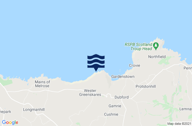 Gamrie Bay, United Kingdomの潮見表地図