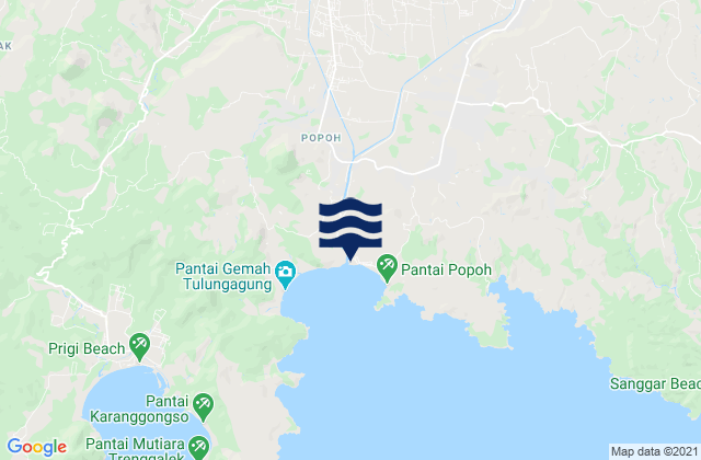 Gandong, Indonesiaの潮見表地図