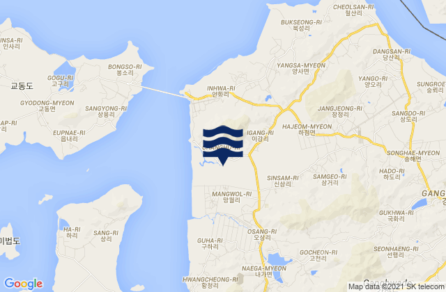 Ganghwa-gun, South Koreaの潮見表地図