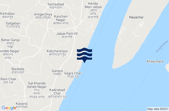 Gangra Semaphore, Indiaの潮見表地図