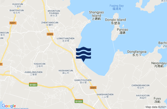 Gangtou, Chinaの潮見表地図