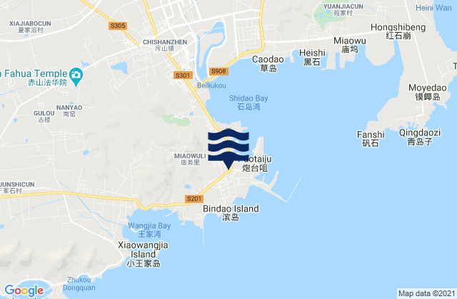 Gangwan, Chinaの潮見表地図