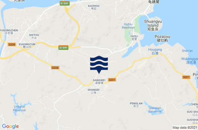 Gangwei, Chinaの潮見表地図