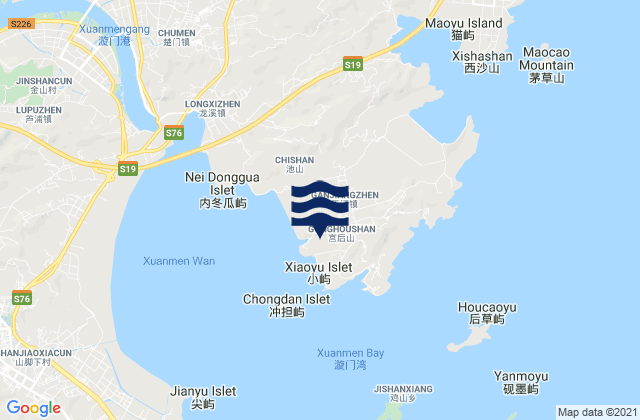 Ganjiang, Chinaの潮見表地図