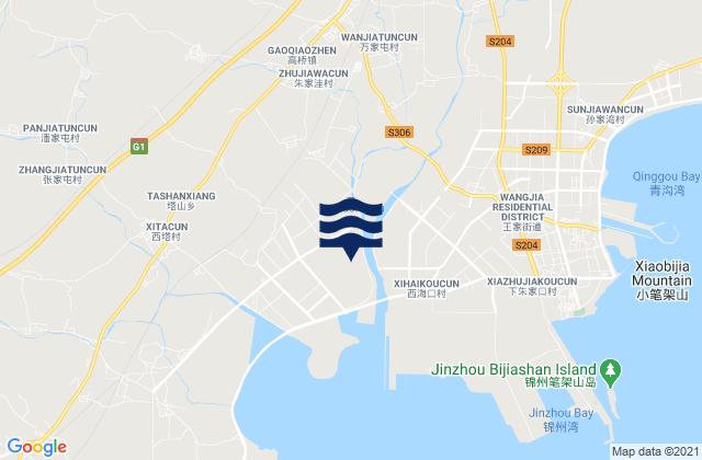 Gaoqiao, Chinaの潮見表地図