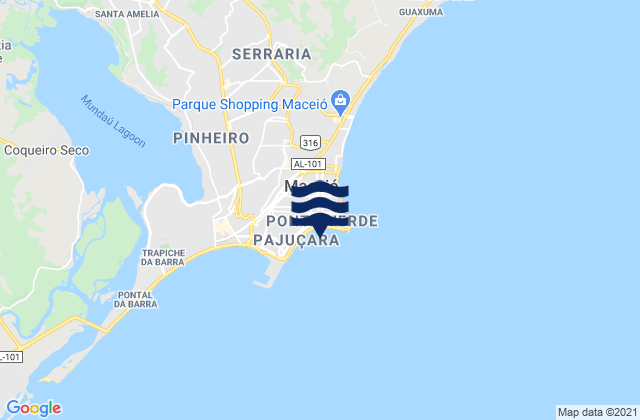 Garca Torta, Brazilの潮見表地図