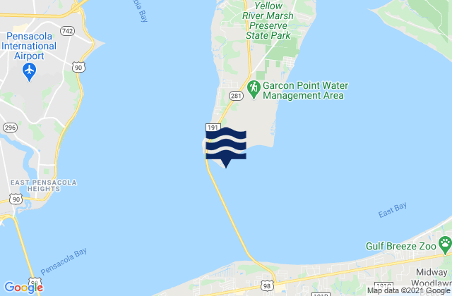 Garcon Point, United Statesの潮見表地図