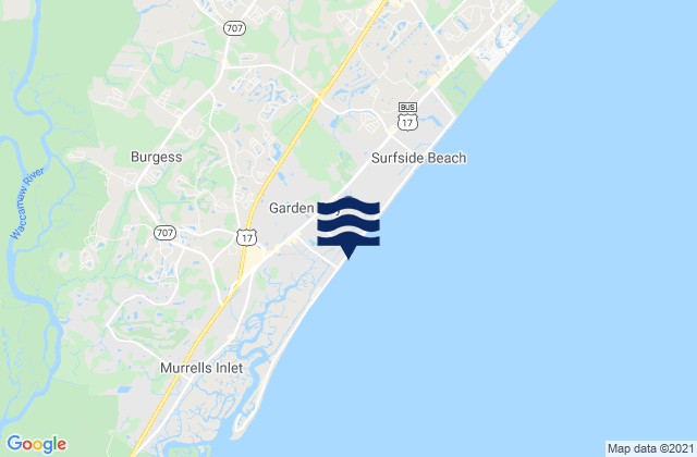 Garden City, United Statesの潮見表地図