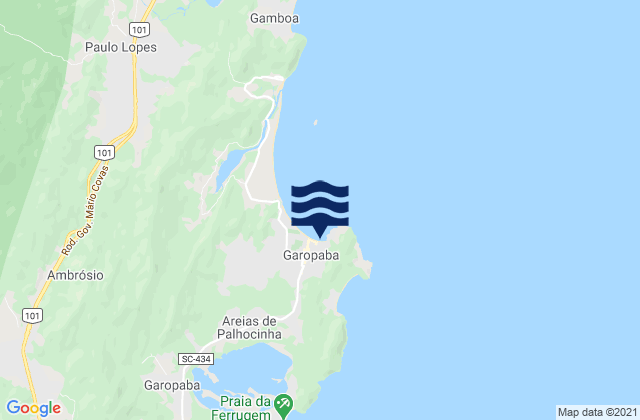 Garopaba, Brazilの潮見表地図