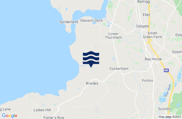 Garstang, United Kingdomの潮見表地図