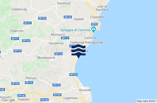 Gasperina, Italyの潮見表地図
