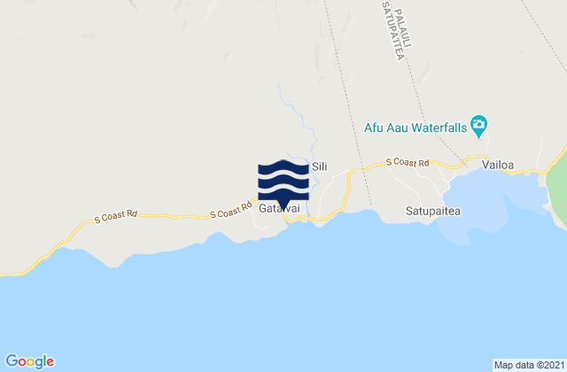 Gataivai, Samoaの潮見表地図