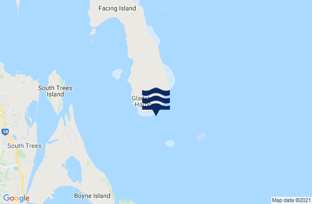 Gatcombe Head, Australiaの潮見表地図