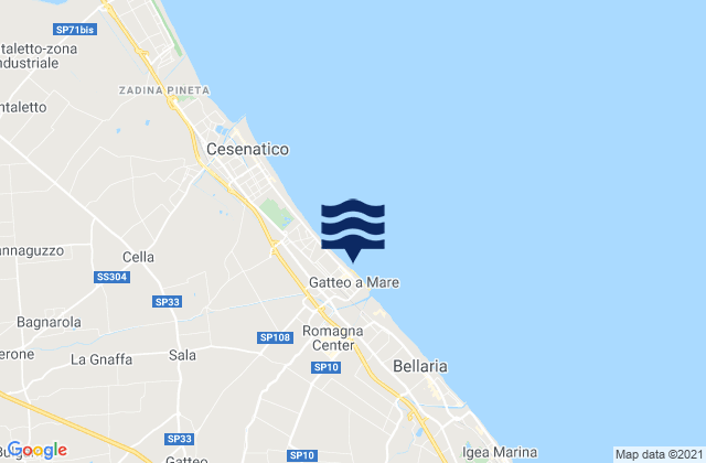 Gatteo a Mare, Italyの潮見表地図