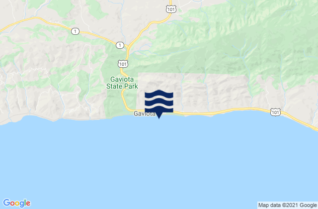 Gaviota, United Statesの潮見表地図