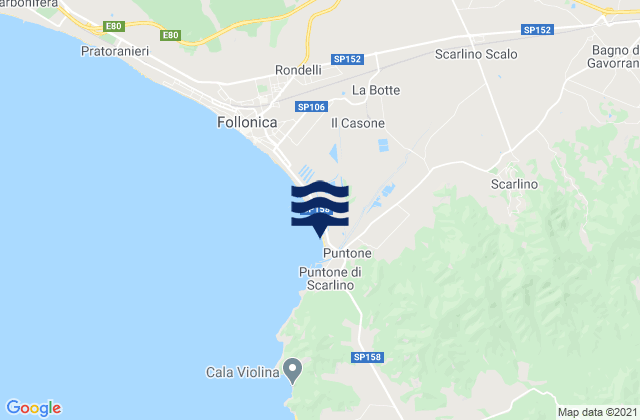 Gavorrano, Italyの潮見表地図