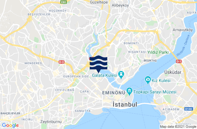 Gaziosmanpaşa, Turkeyの潮見表地図