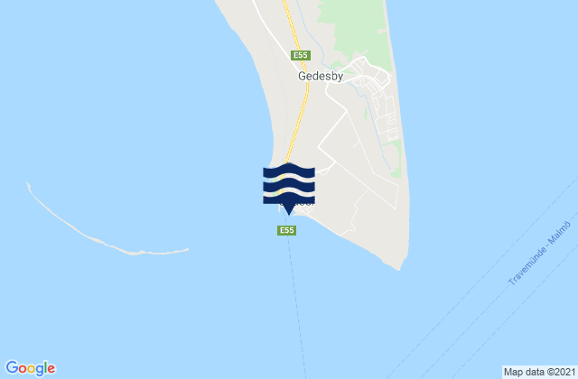 Gedser, Denmarkの潮見表地図