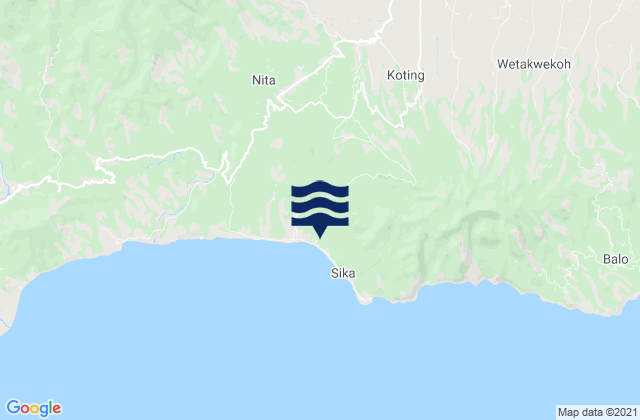 Gehaklau, Indonesiaの潮見表地図